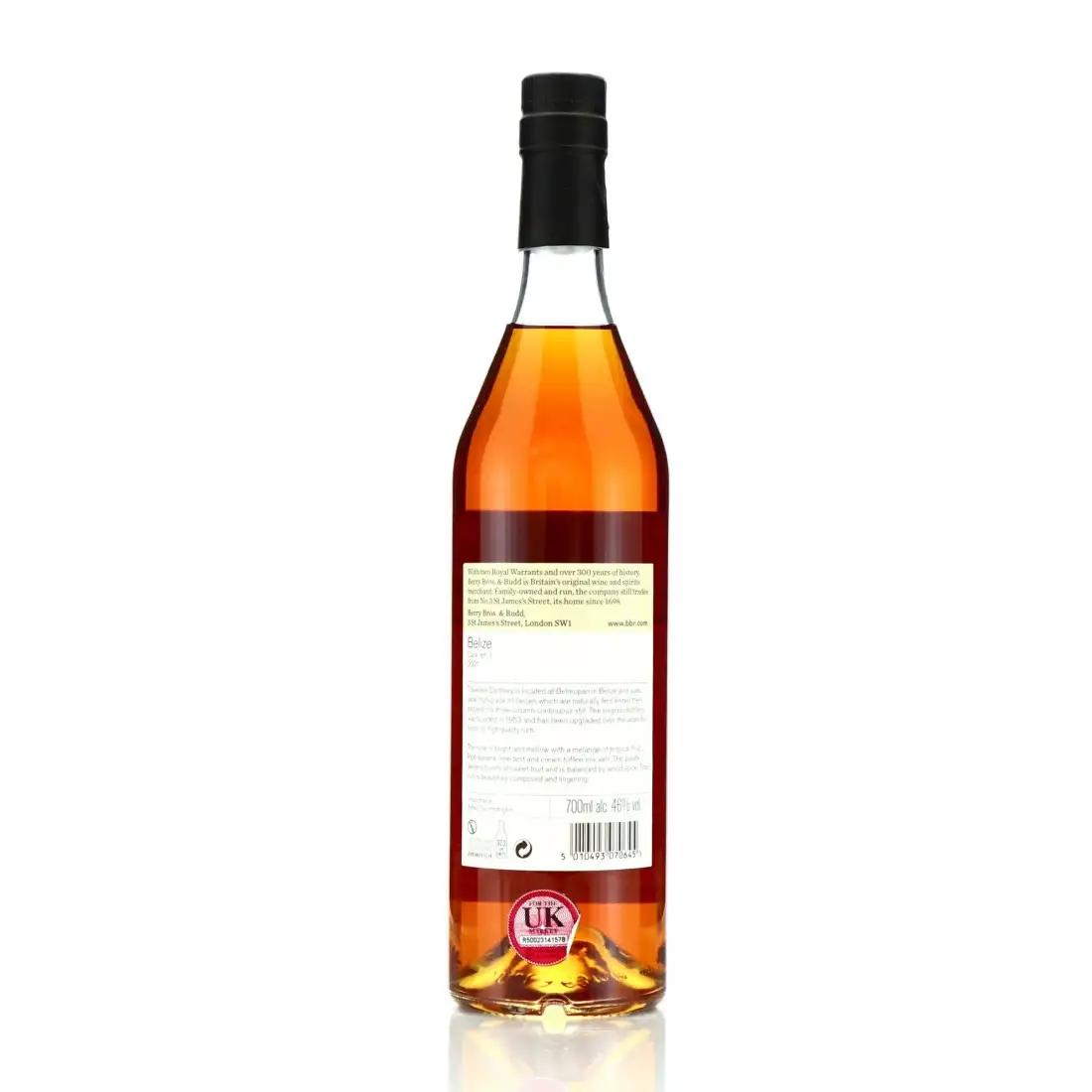 Image haute résolution de Berry Bros & Rudd Travellers Belize Rum 2007