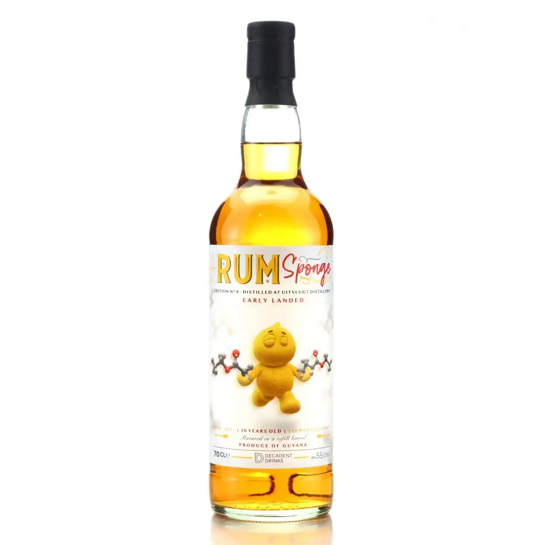Bottle of Uitvlugt Rum Sponge 1990