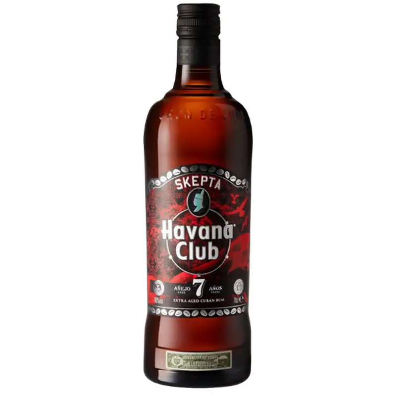 Bottle of Havana Club 7 Años Skepta (Red Label)