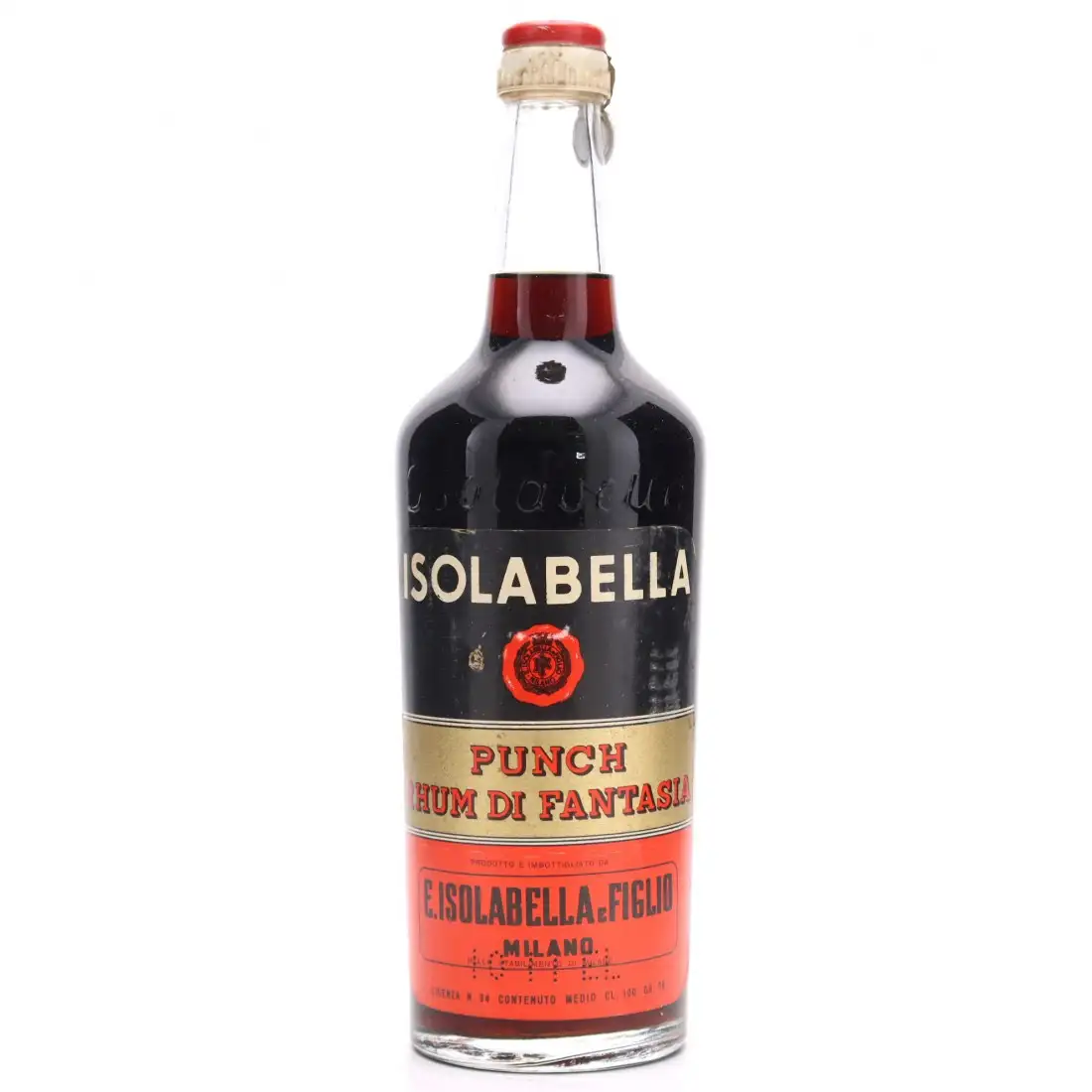 Bottle of E.Isolabella & Figlio Isolabella Punch Rhum di Fantasia 1950s