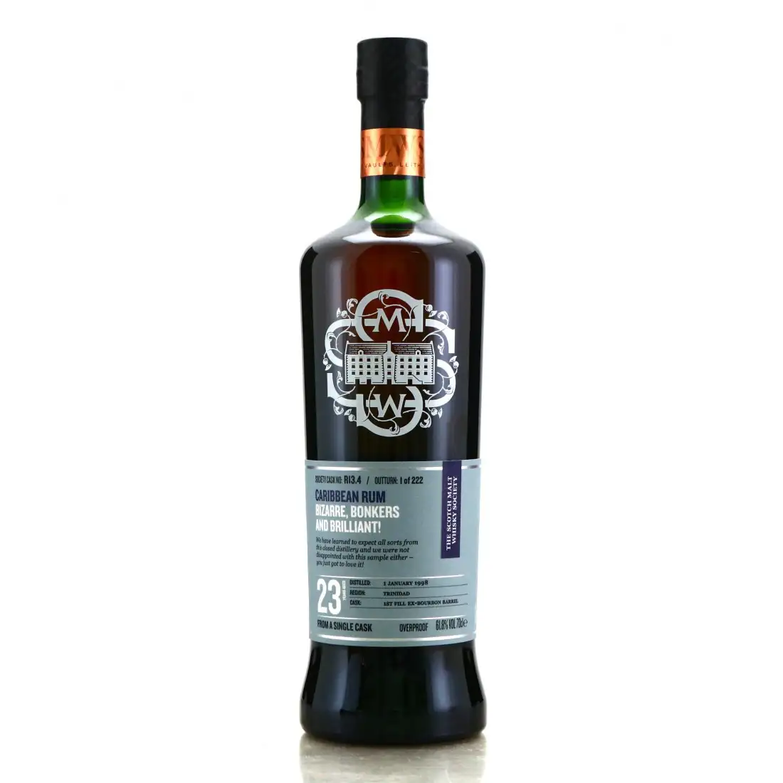 Bottle of SMWS Caroni R13.4 Bizarre, Brilliant and Bonkers! 1998