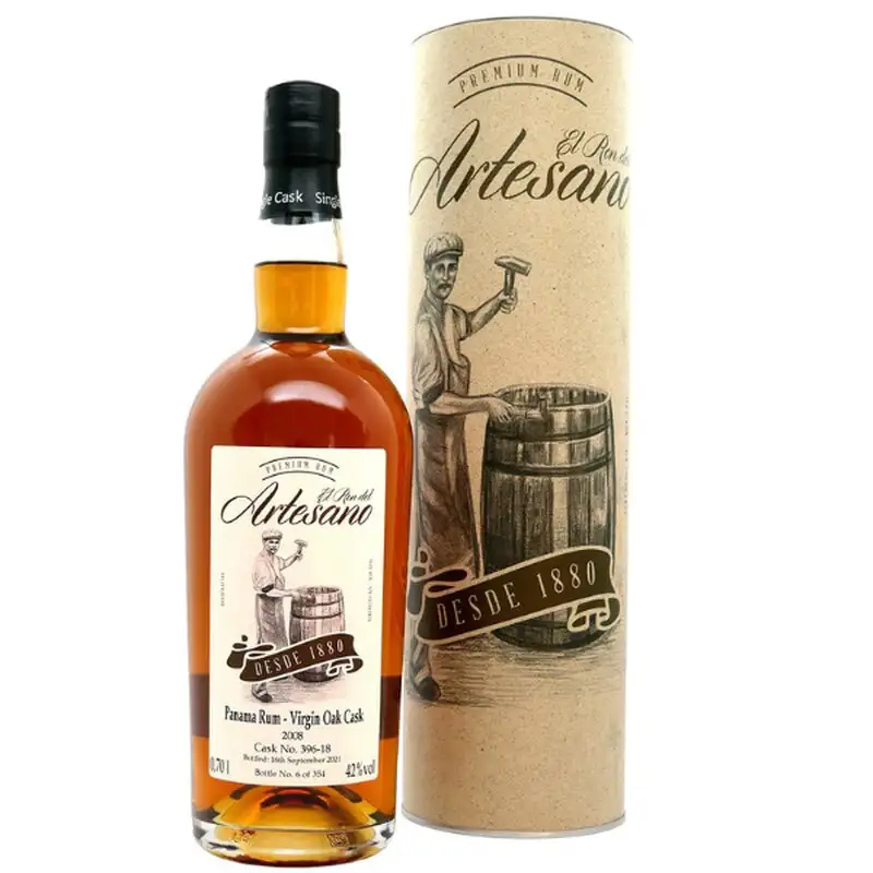 Bottle of El Ron del Artesano Panama Rum - Virgin Oak Cask 2008