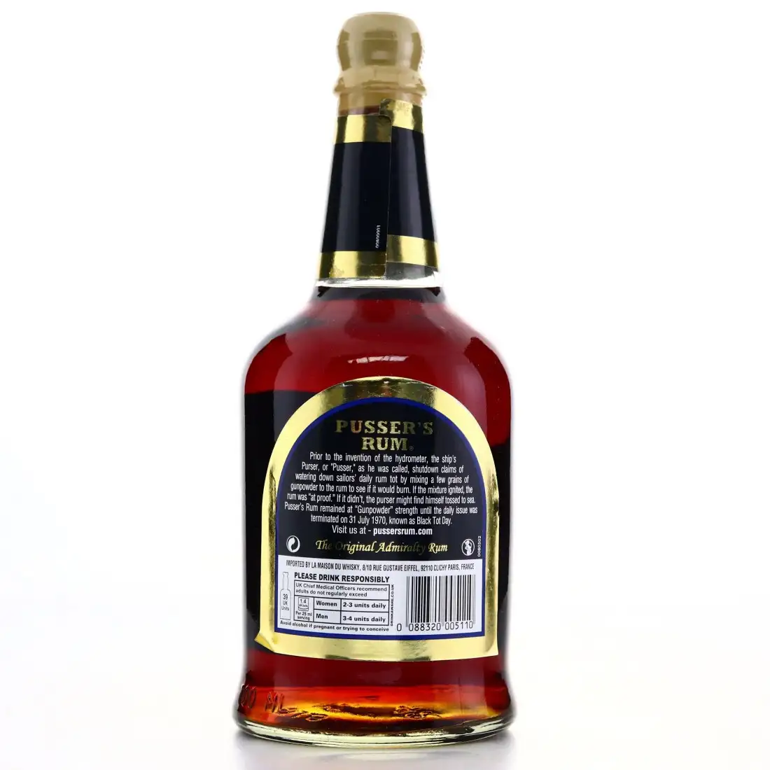 Image haute résolution de Pusser‘s Rum Gunpowder Proof (Black Label)