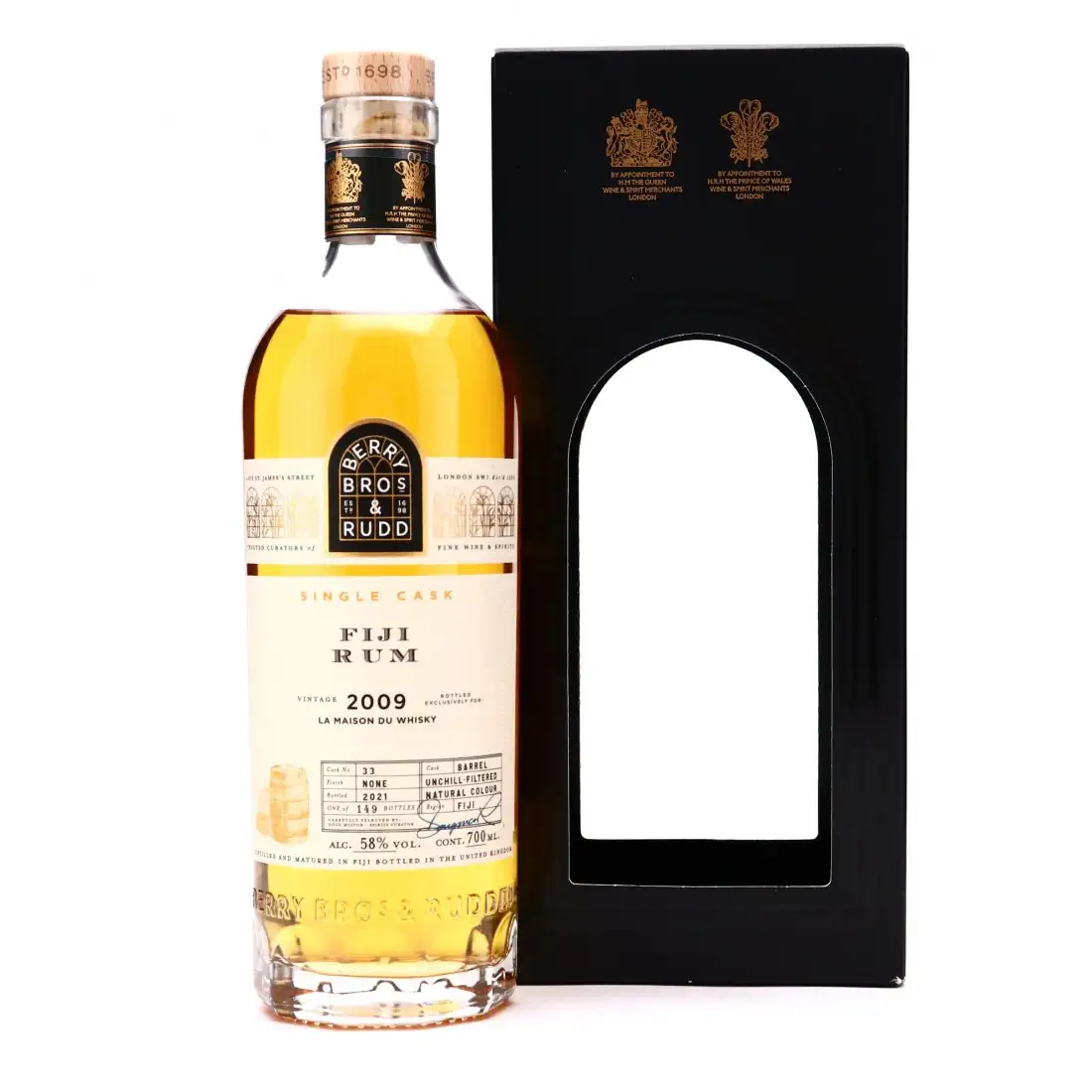 Bottle of Berry Bros & Rudd Single Cask Fiji Rum (LMDW) 2009