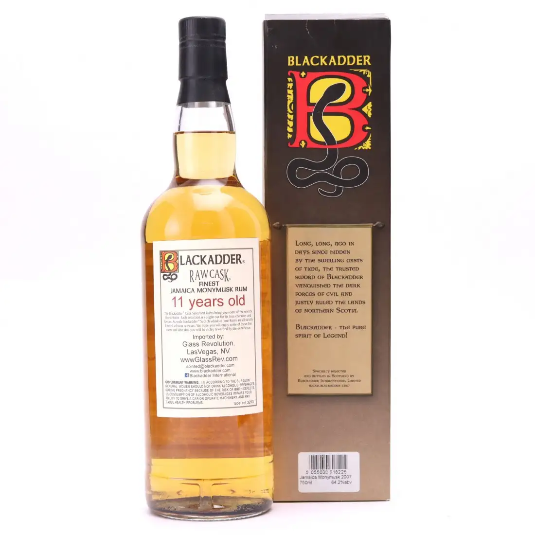 Image haute résolution de Blackadder Clarendon Finest Jamaica Monymusk Rum 2007
