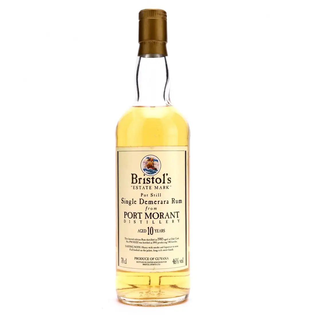 Bottle of Thomson & Co. Enmore (Versailles) Demerara Rum „Bristol’s Estate Mark“ 1985