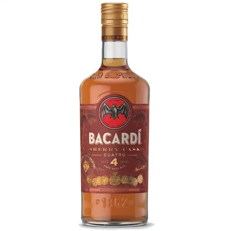 Bottle of Bacardi Quatro Sherry Cask