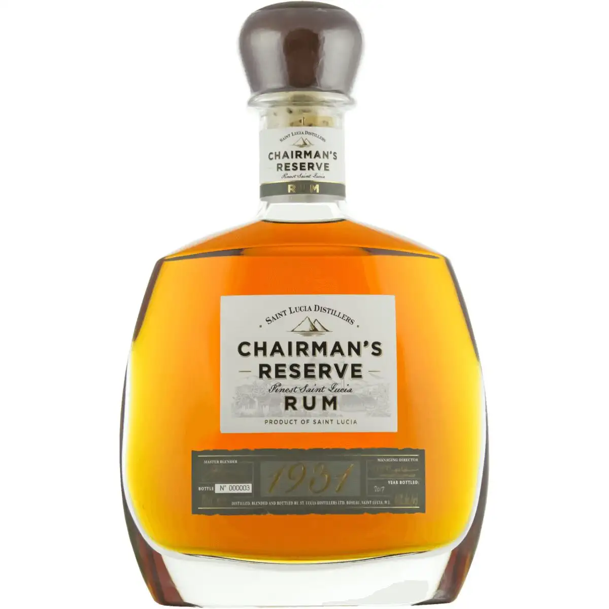 Bottle of Chairman’s Reserve 1931 2017