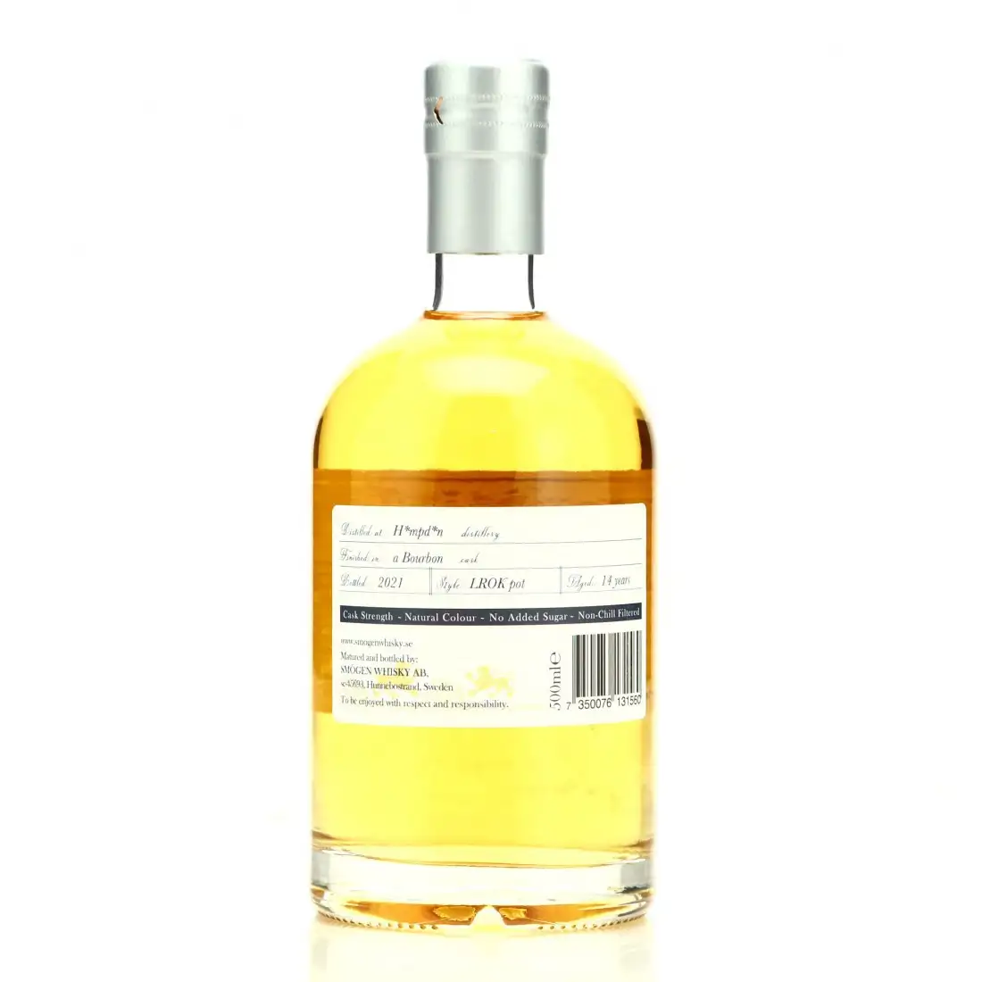 High resolution image of Kinghaven Hampden Premium Single Cask Rum LROK 2007