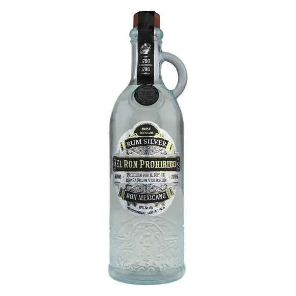 Bottle of El Ron Prohibido Rum Silver