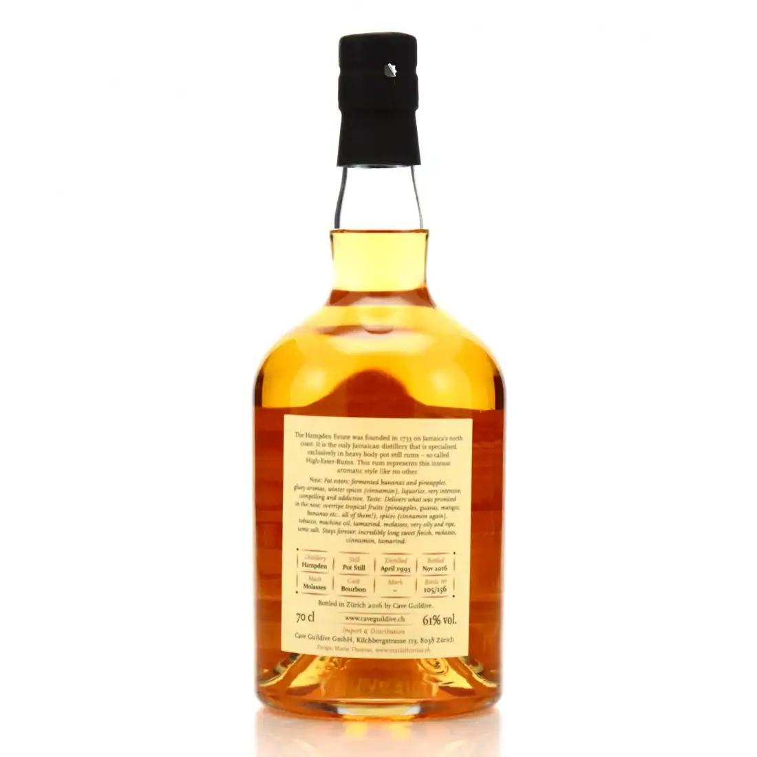 High resolution image of Cave Guildive Hampden Jamaica Rum <>H 1993