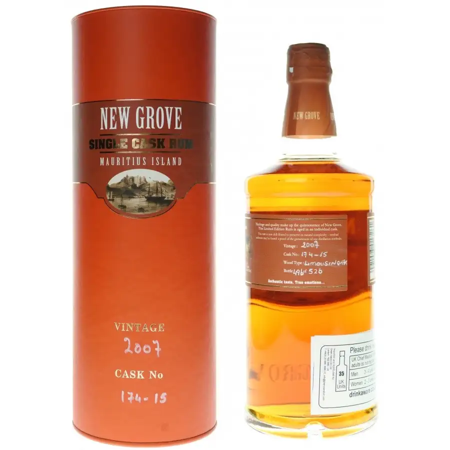 Image haute résolution de Grays New Grove Single Cask Rum 2007