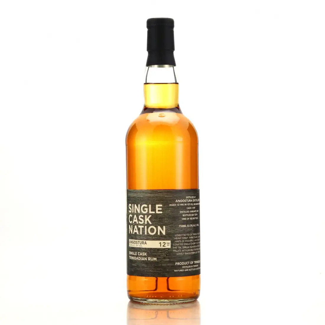 Bottle of Single Cask Nation T.D.L Angostura 2007