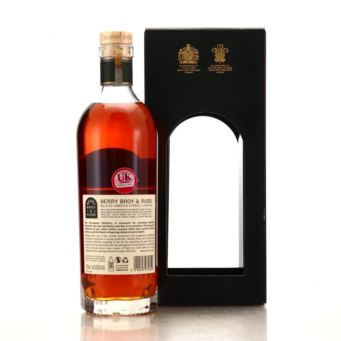 Image haute résolution de Berry Bros &amp; Rudd Foursquare Barbados Rum 2010