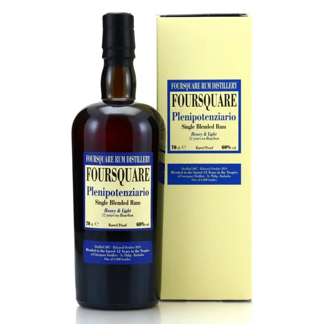 Bottle of Velier Foursquare Plenipotenziario 2007