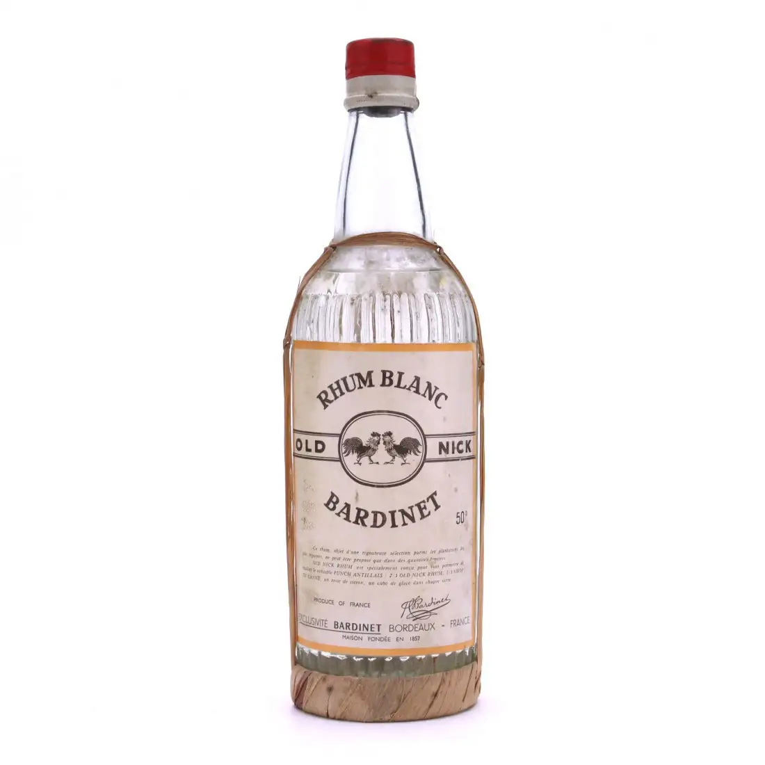 Bottle of Bardinet Rhum Negrita «Old Nick» Blanc 1950s