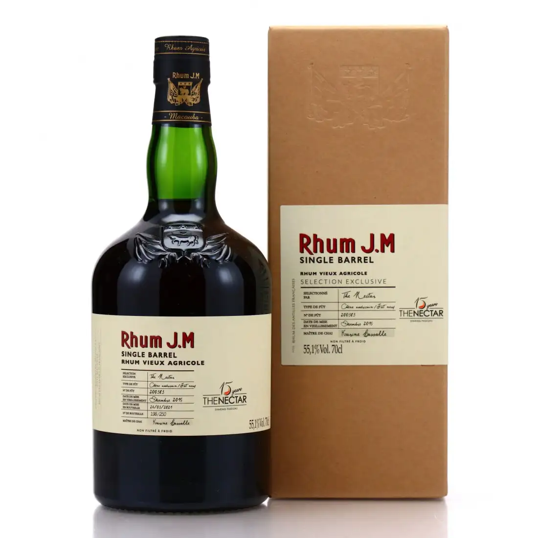 Bottle of Rhum J.M Sélection exclusive The Nectar 2015