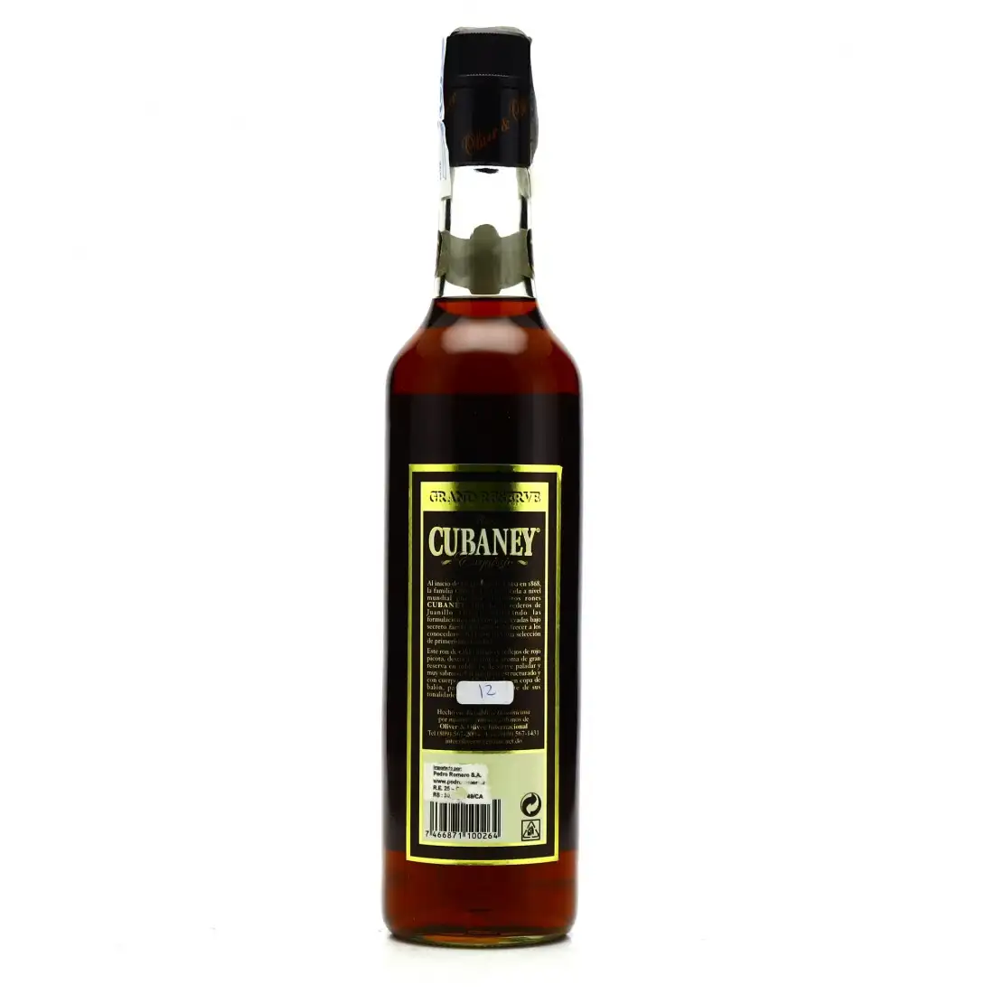 High resolution image of Oliver &amp; Oliver Cubaney Gran Reserve Tesoro 1985