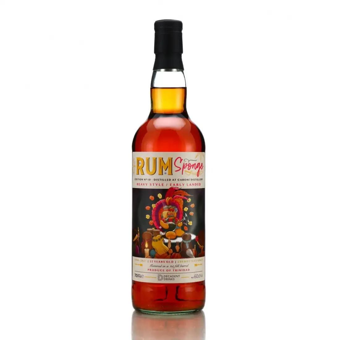 Bottle of Caroni Rum Sponge No. 10 1998