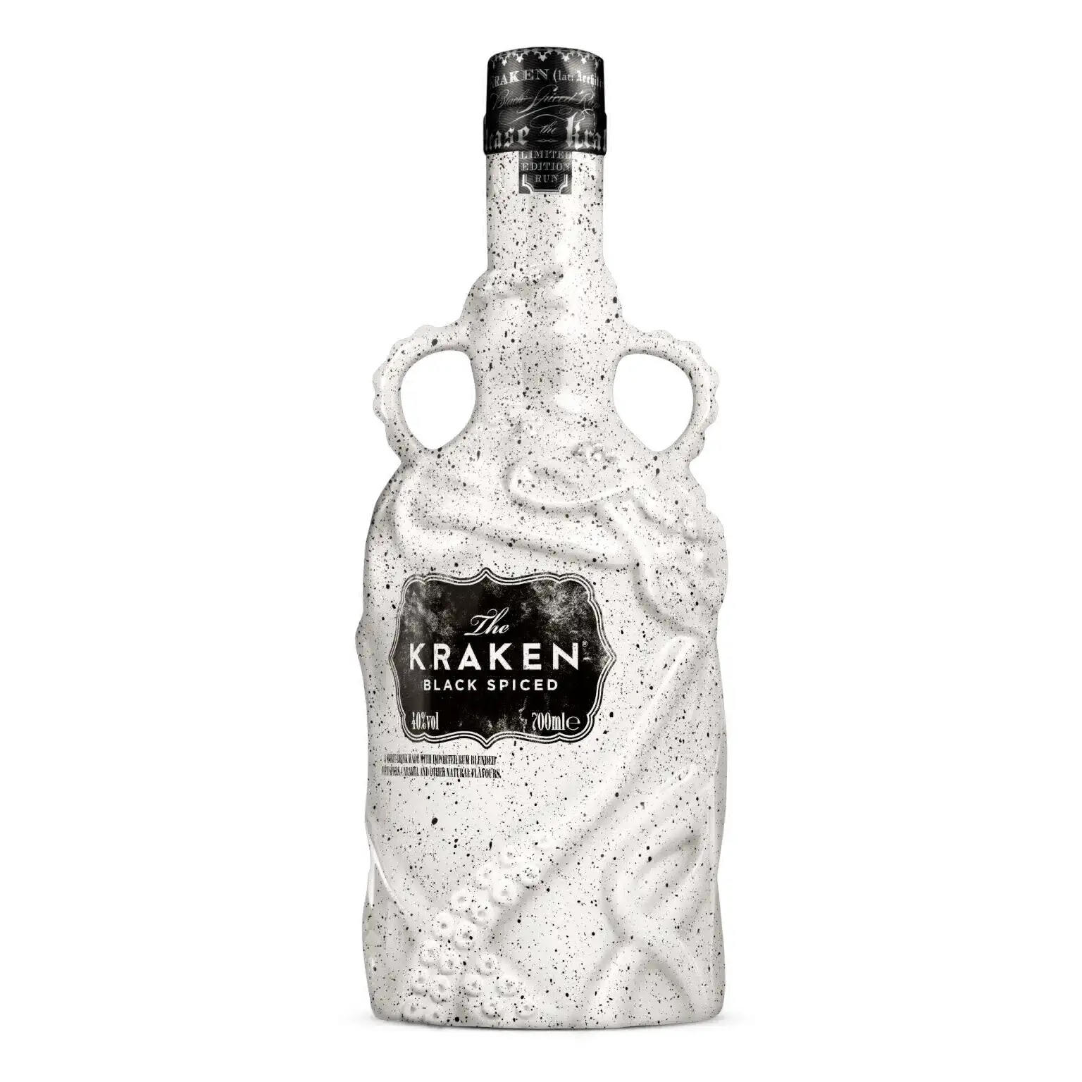 Bottle of Kraken Black Spiced Rum Limited Edition Decanter White Reef Wreckage