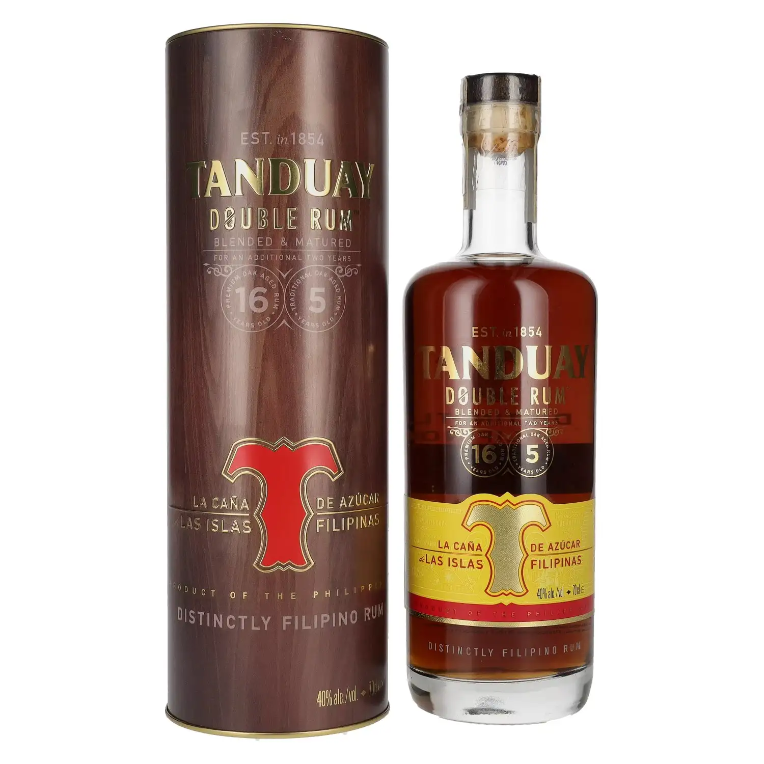 Bottle of Tanduay Double Rum - La Caña de Azúcar