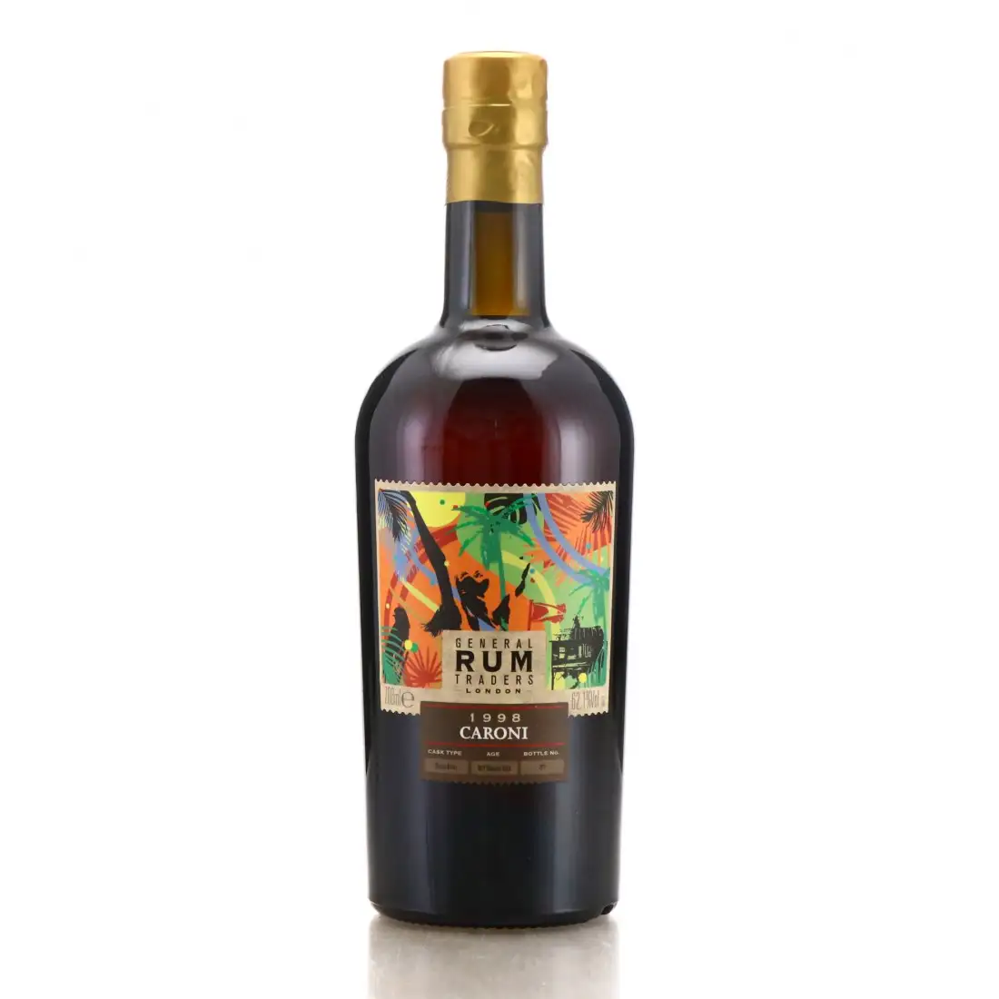 Bottle of General Rum Traders Caroni 1998