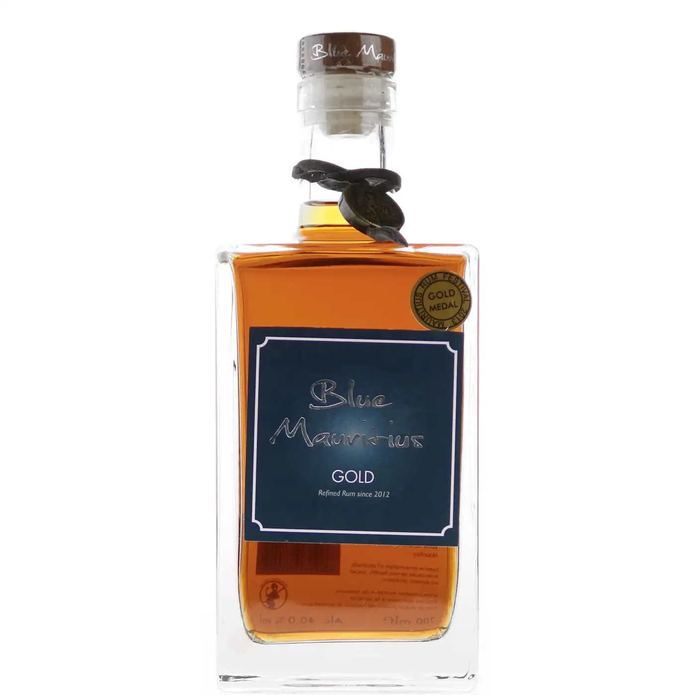 Bottle of Blue Liquors Ltd. Blue Mauritius Gold