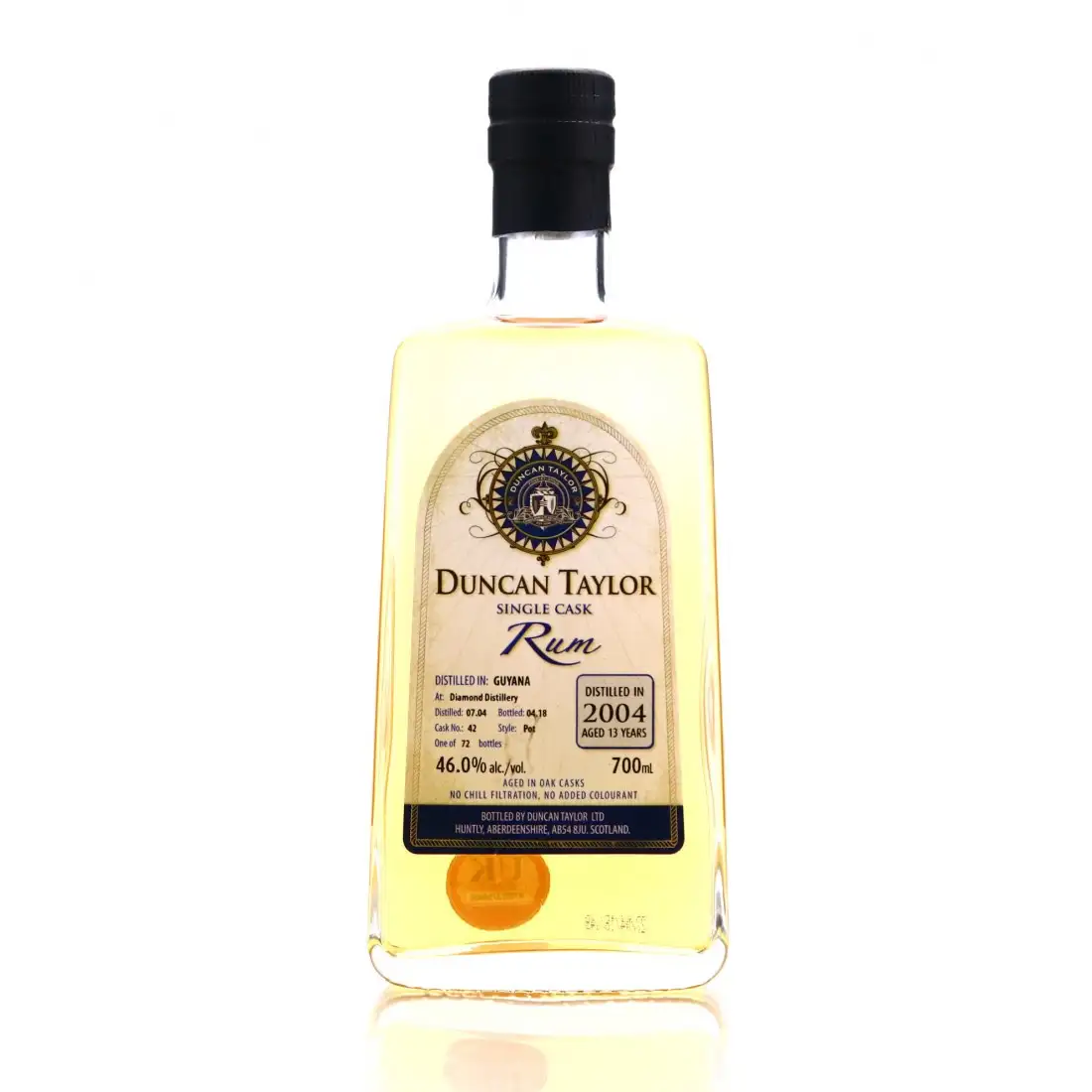 High resolution image of Duncan Taylor Diamond Single Cask Rum 2004
