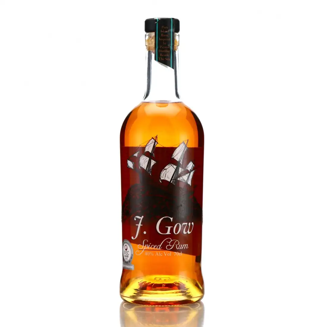 Bottle of VS Distillers J. Gow Spiced Rum