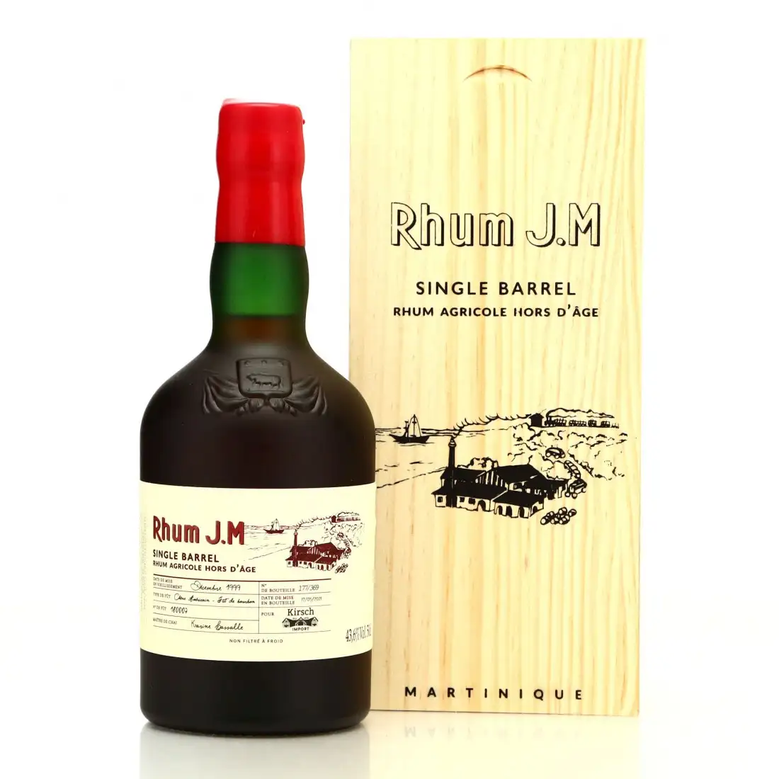 Image haute résolution de Rhum J.M Single Barrel by Kirsch Import 1999