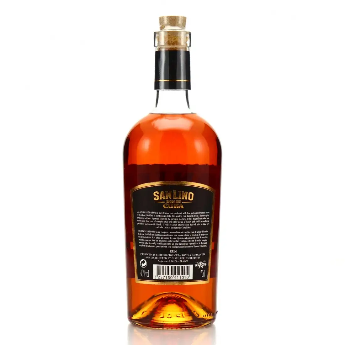 Image haute résolution de Cuba Ron S.A. San Lino Carta Oro Añejo