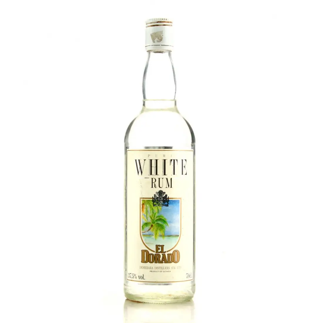 Bottle of DDL El Dorado White Rum