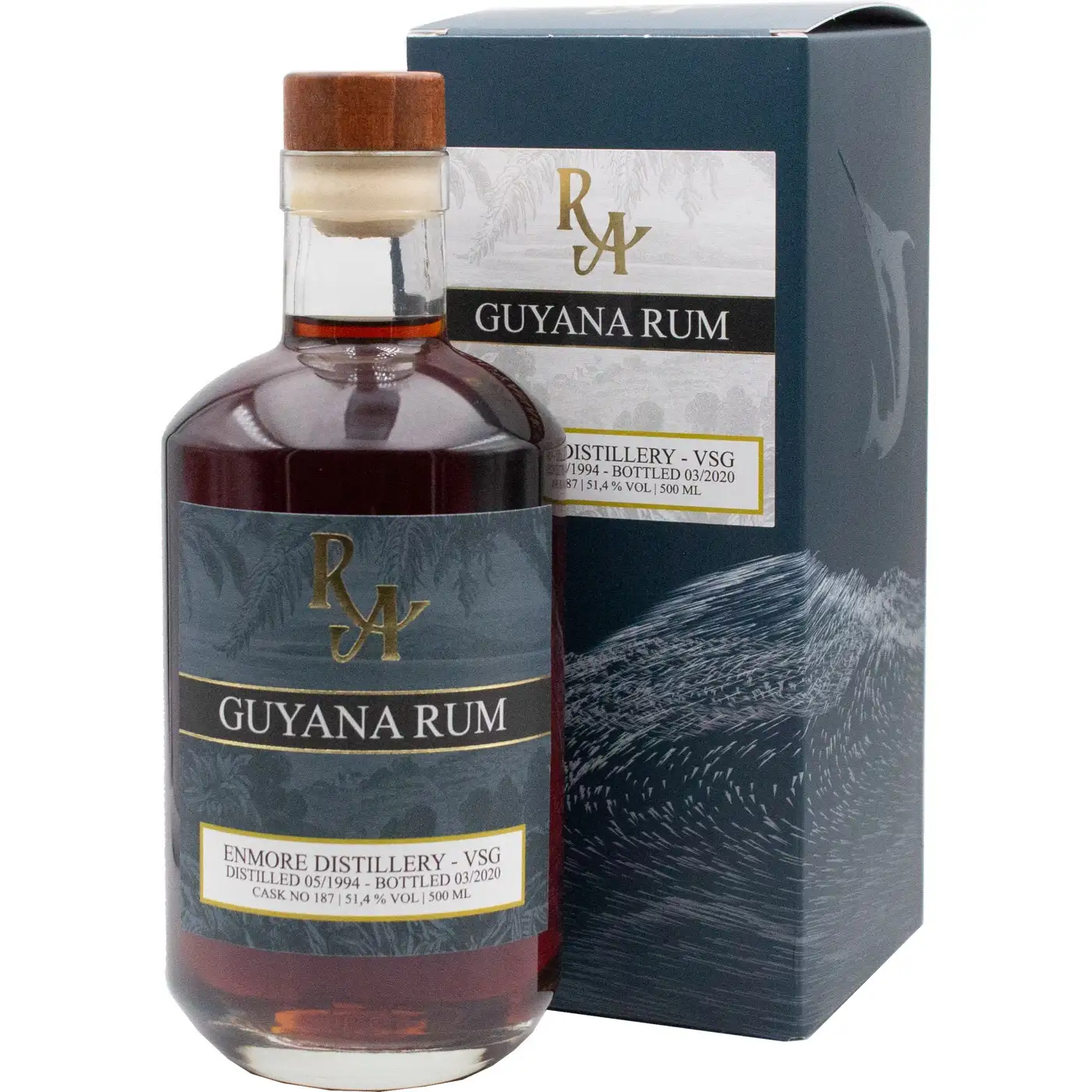 Bottle of Enmore RA Guyana Rum REV 1994