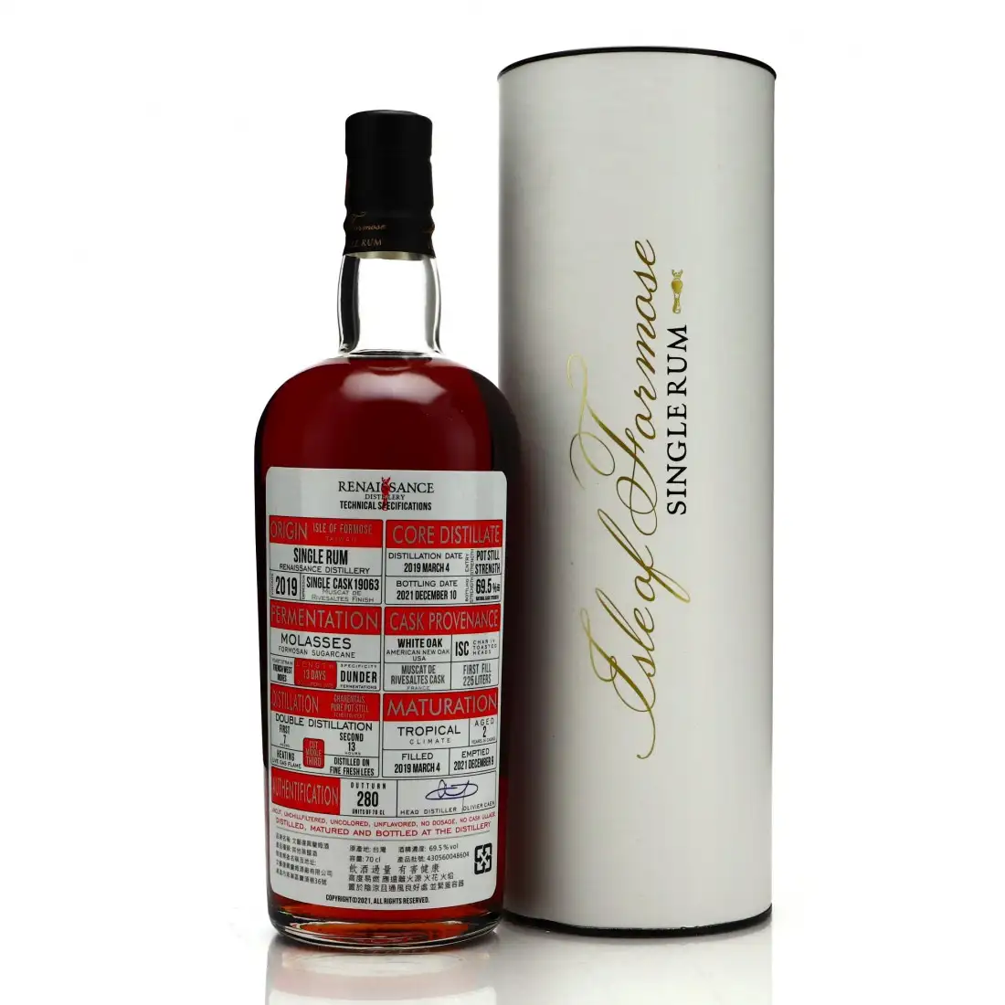 High resolution image of Renaissance Single Rum 2019