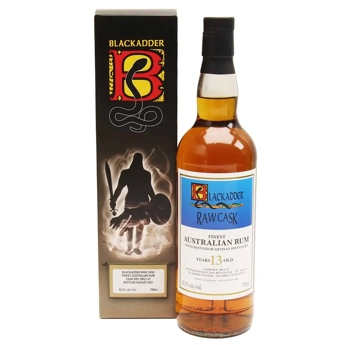 Bottle of Blackadder Beenleigh Raw Cask Rum 2007