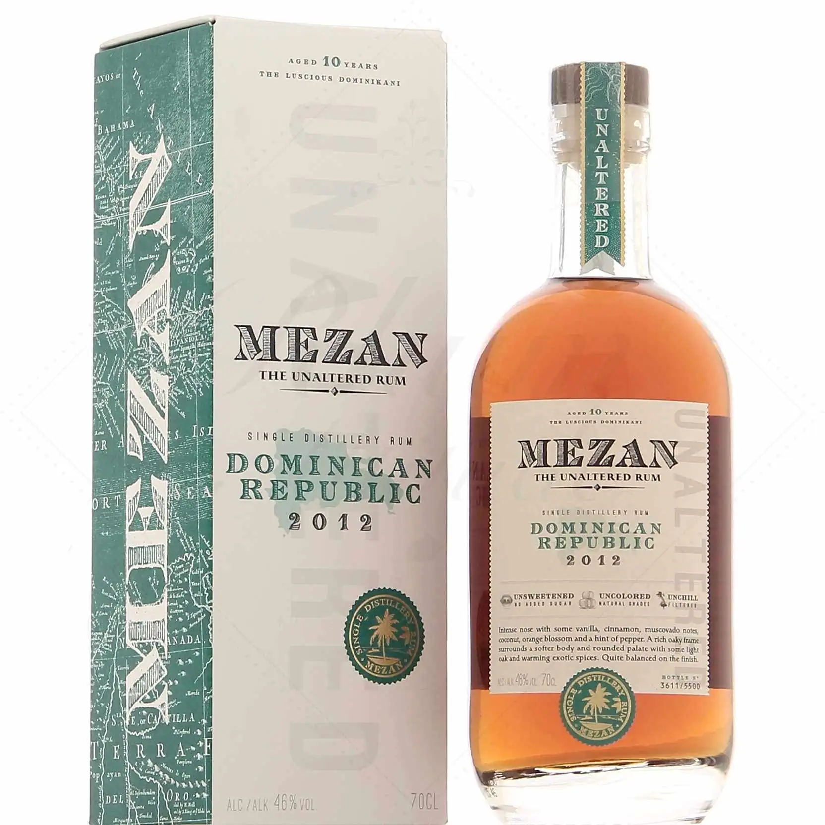 Bottle of Mezan Dominican Republic 2012
