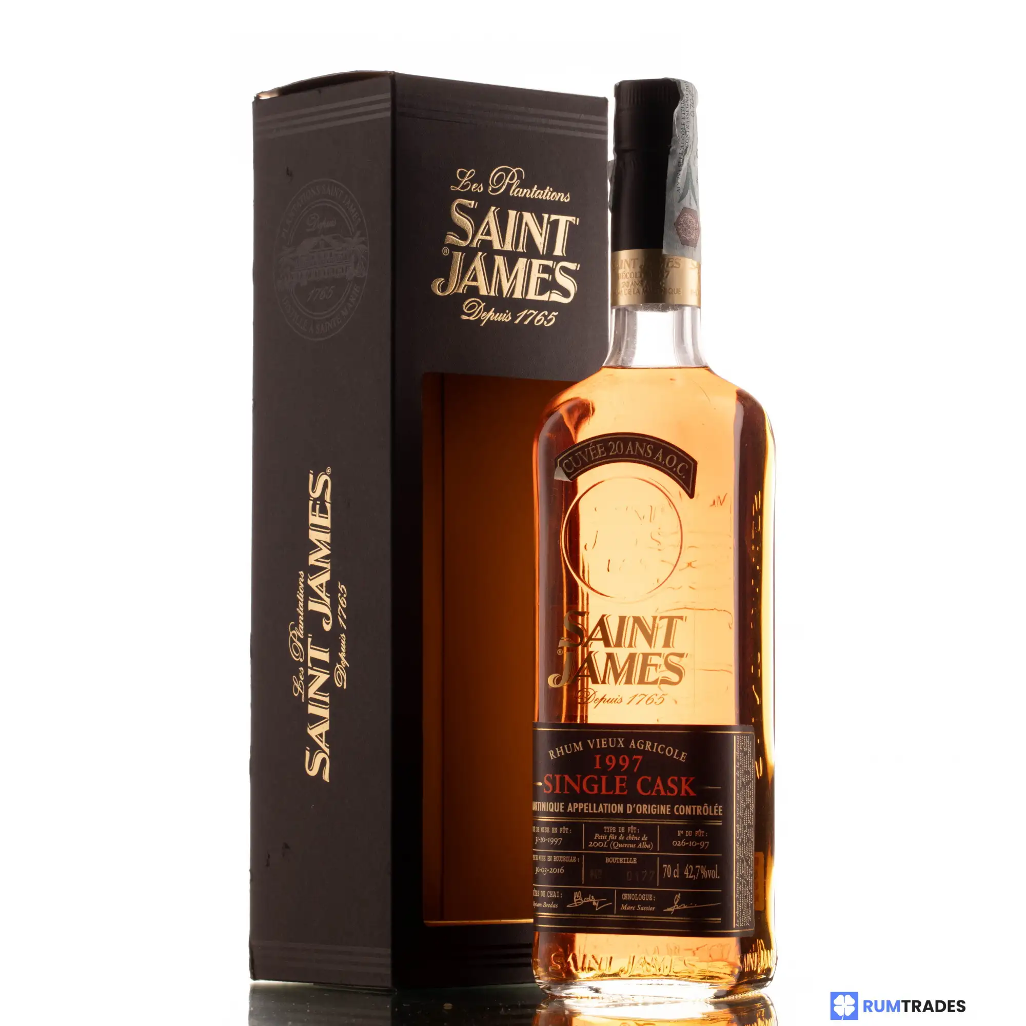 High resolution image of Saint James Single Cask 1997