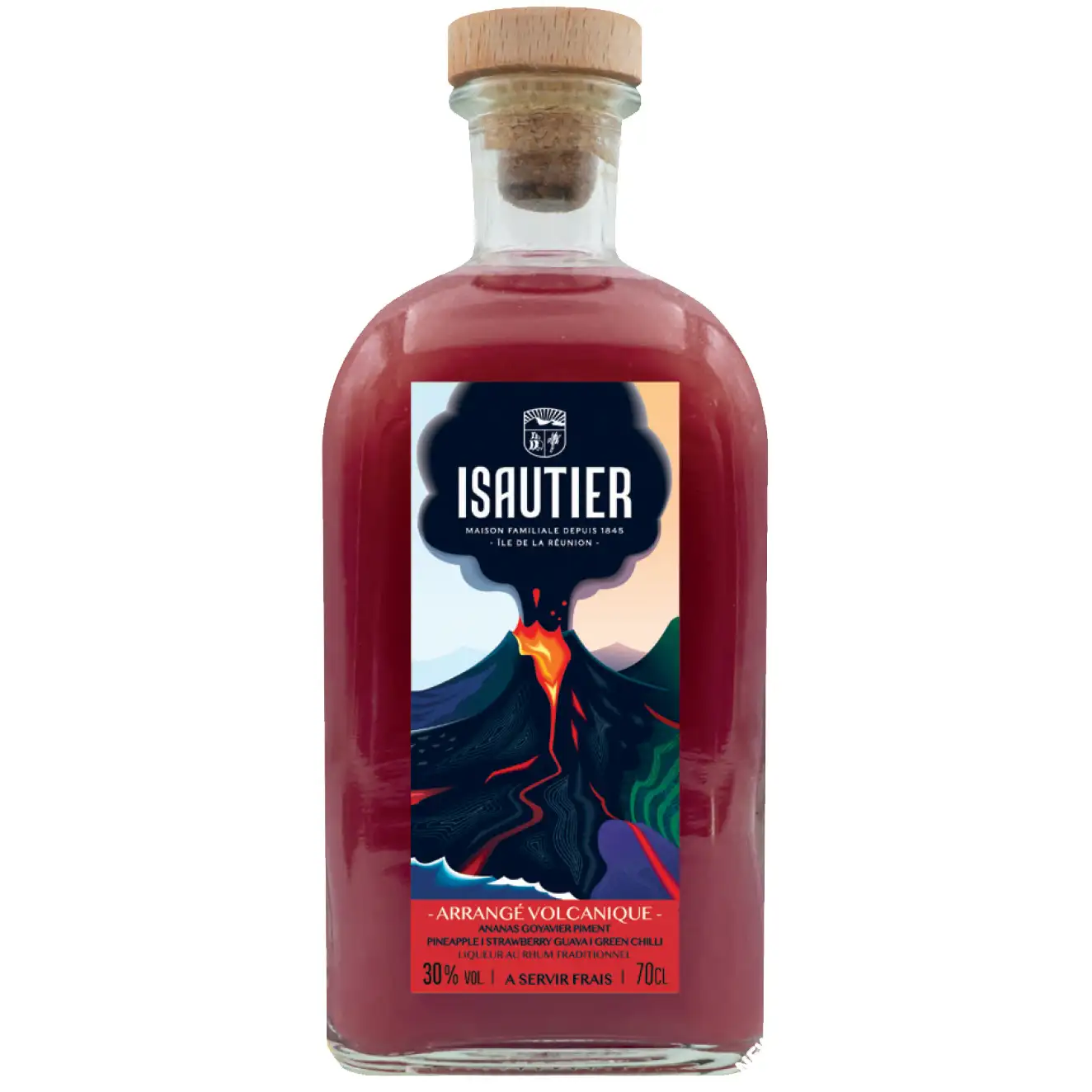 Bottle of Isautier Arrangé Volcanique Goyavier Ananas Piment