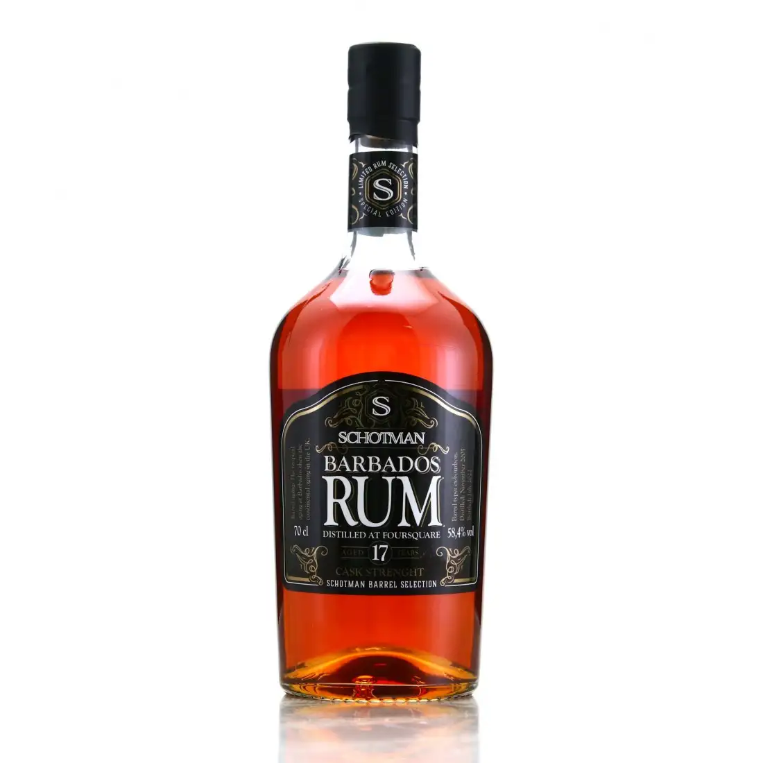 Bottle of Schotman’s Barrel Selection Foursquare Barbados Rum 17 2005