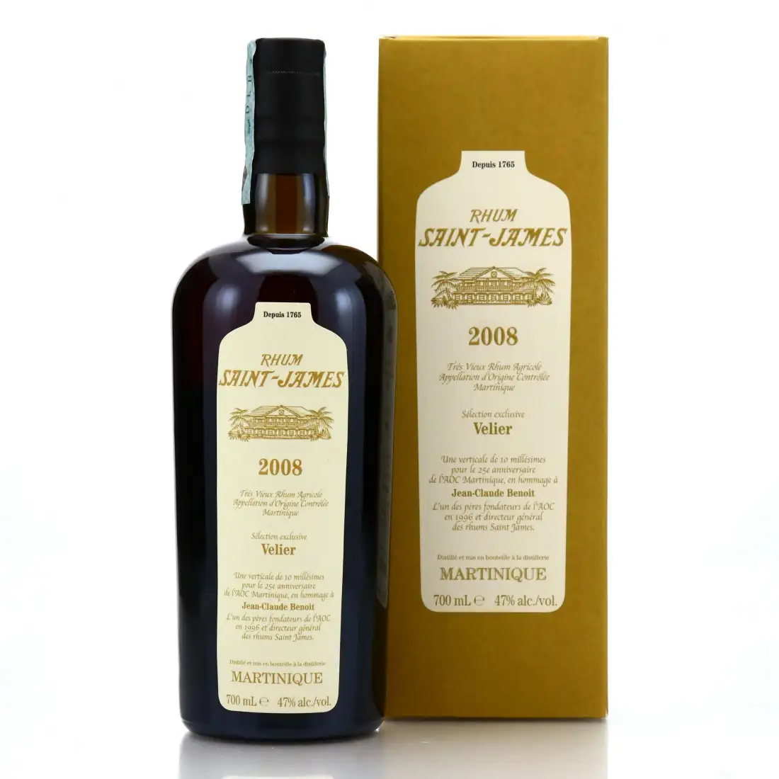 Bottle of Velier Saint James Sélection exclusive Velier 2008
