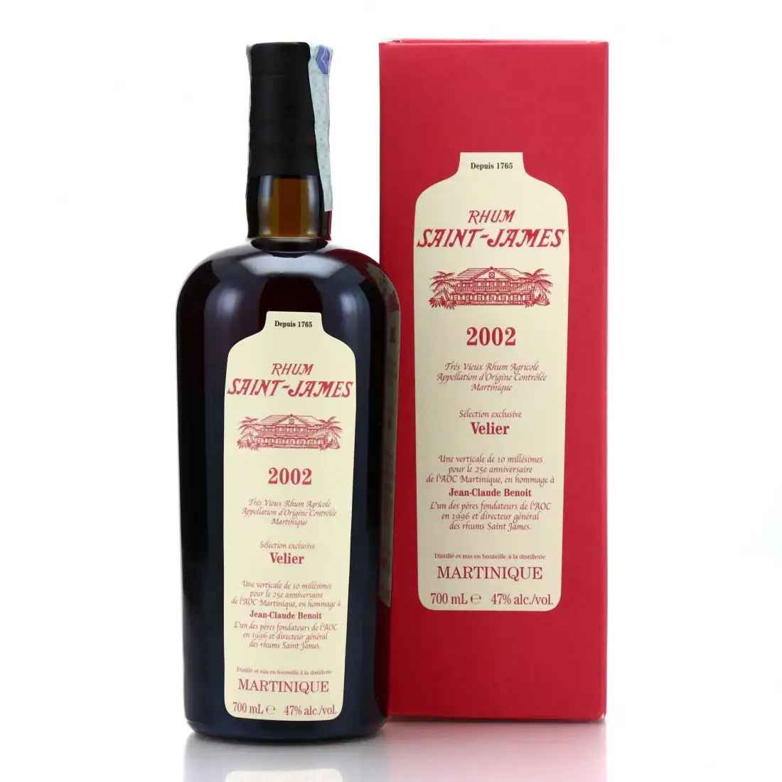 Bottle of Velier Saint James Sélection exclusive Velier 2002