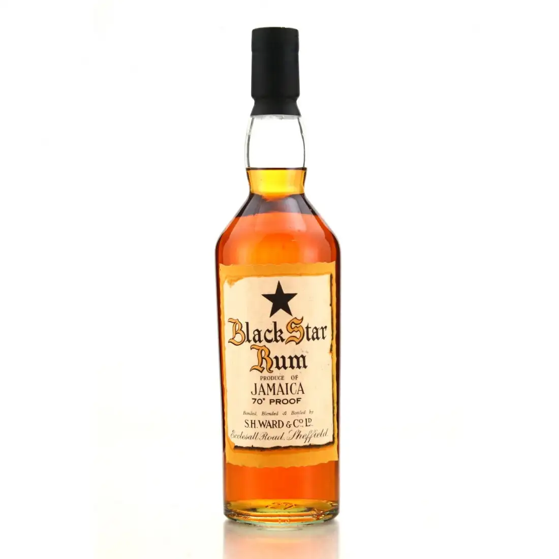 Bottle of S.H. Ward and Co Black Star Rum
