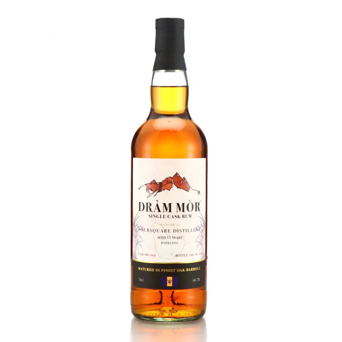 Bottle of Dràm Mòr Foursquare Single Cask Rum