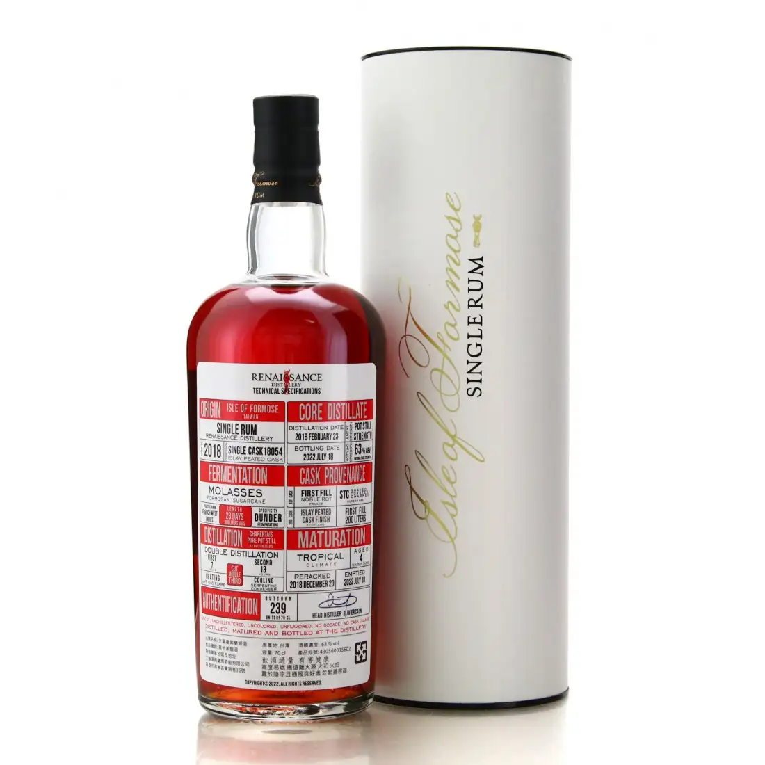 Image haute résolution de Renaissance Single Rum 2018