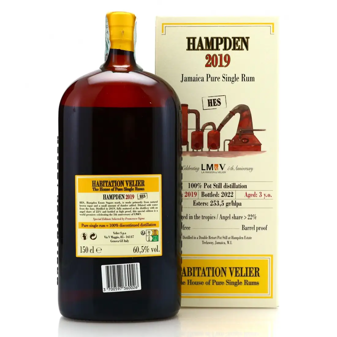 Image haute résolution de Habitation Velier Hampden Celebrating LM&amp;V 5th Anniversary (Magnum) HES 2019