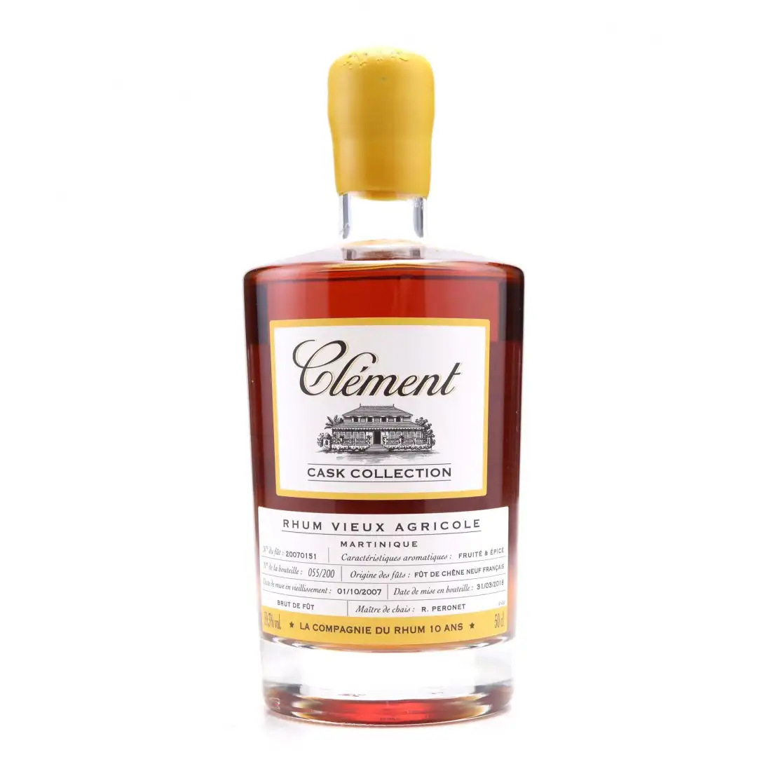 Bottle of La Compagnie du Rhum Clément Cask Collection 2007