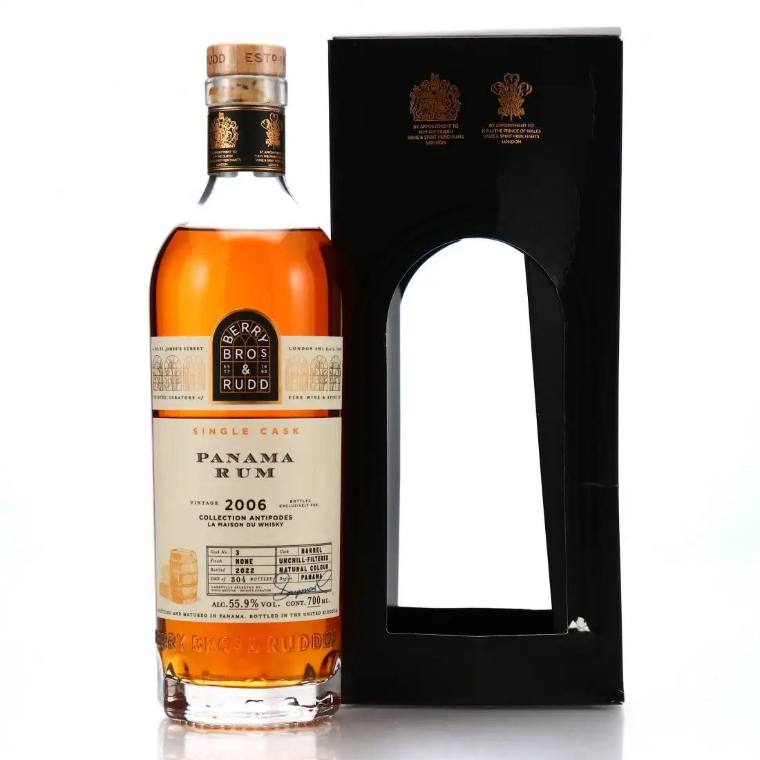 Bottle of Berry Bros & Rudd Panama Rum 2006