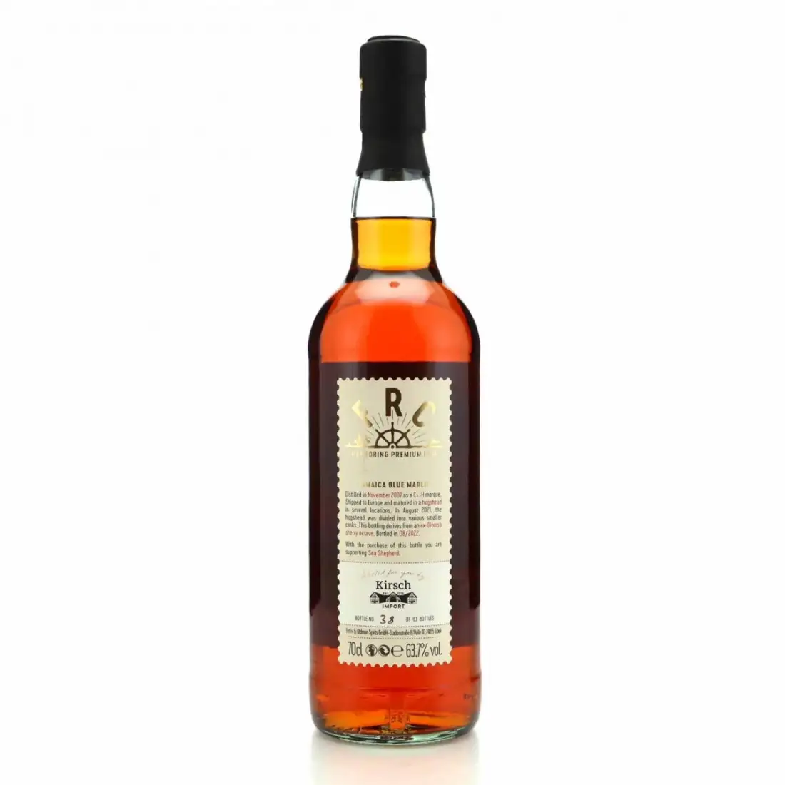 High resolution image of Hampden Flensburg Rum Company Marlin Rum - Sea Shepherd (Ex Oloroso Sherry Octave Finish) C<>H 2007