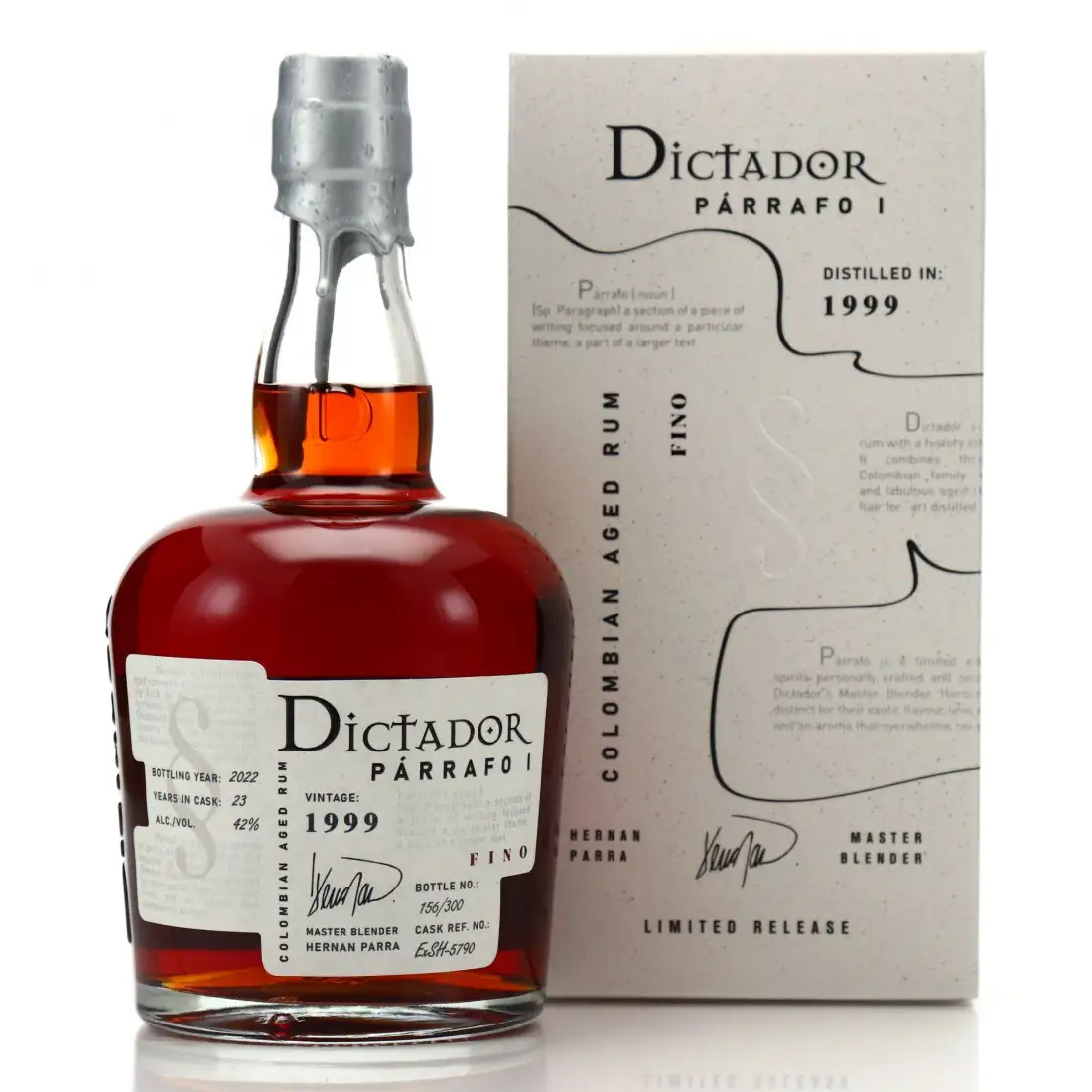 Bottle of Dictador Párrafo I Fino 1999