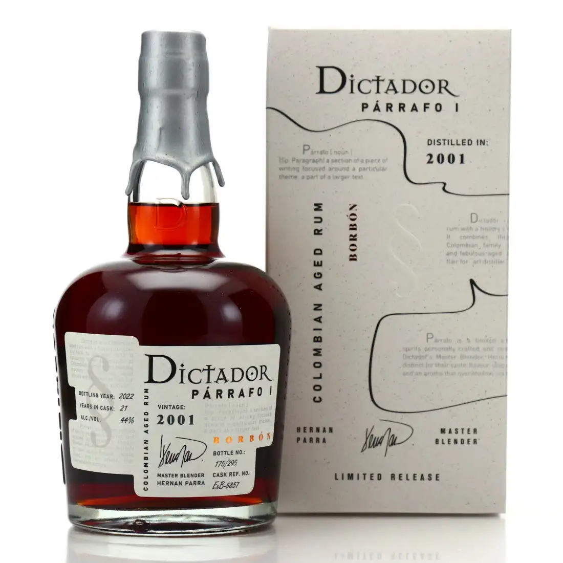 Bottle of Dictador Párrafo I Borbón 2001